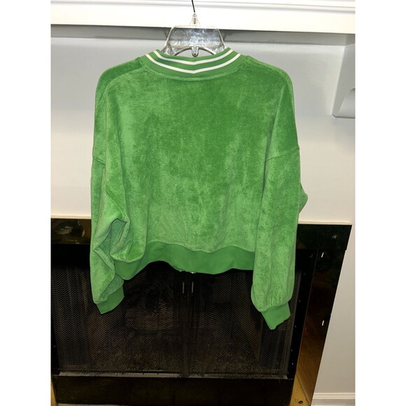Women's Green + White Joy Lab Cardigan - Size Medium - Picture 2 of 4